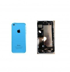 Apple iPhone 5C Blue Back Housing Frame Assembly with Attached Cables